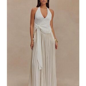 Meshki White Halter Wrap Blouse